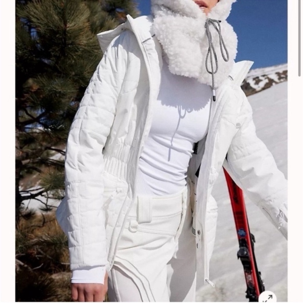 NWT Free People All Prepped Ski Jacket All White XS